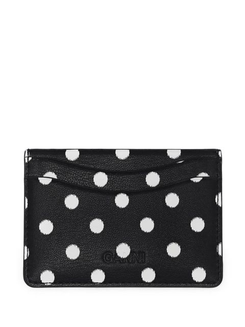GANNI polka-dot card holder - Black - zdjęcie produktu nr 2