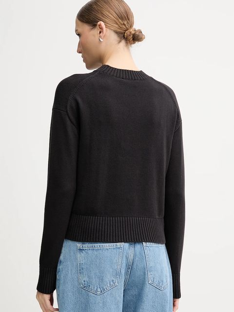 Calvin Klein Jeans sweter bawełniany damski kolor czarny LV047D351G - zdjęcie produktu nr 2