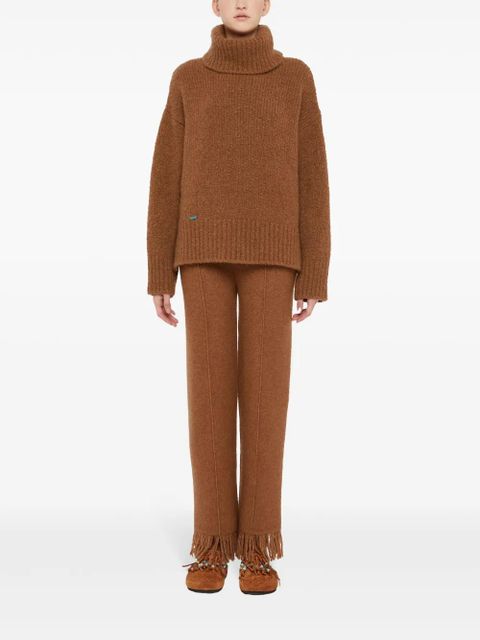 Alanui ribbed high-neck jumper - Brown