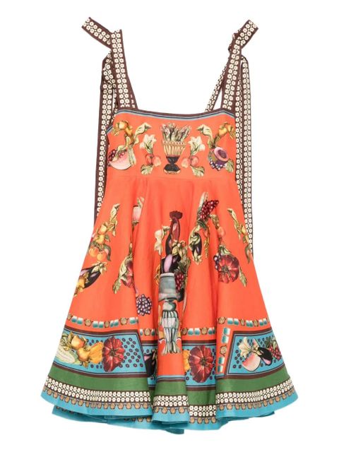 ALEMAIS Rocco fruit-print tie-strap mini dress - Orange - zdjęcie produktu nr 1