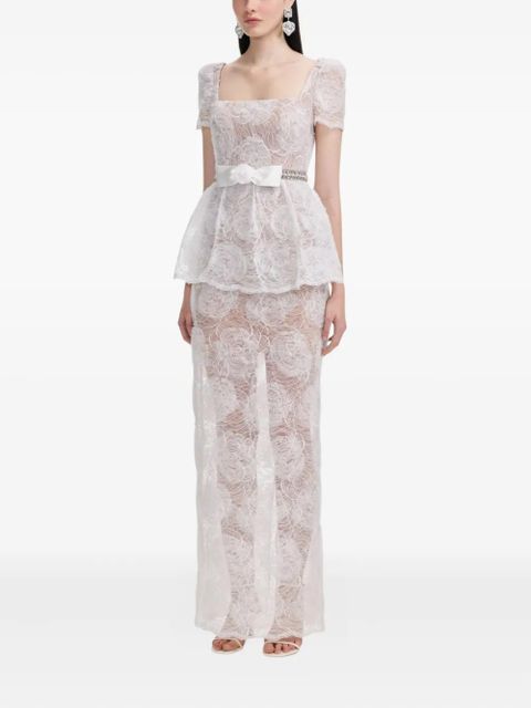 Self-Portrait lace maxi dress - White - zdjęcie produktu nr 2