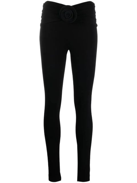 Magda Butrym floral-detail leggings - Black - zdjęcie produktu nr 1