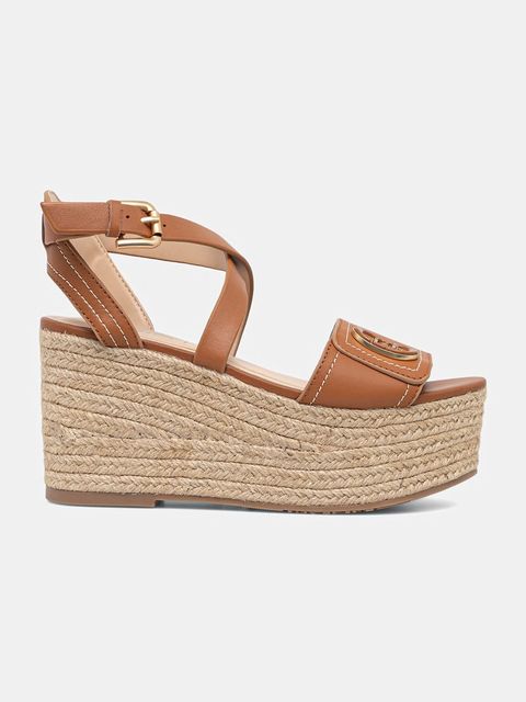 Liu Jo sandały na koturnie skórzane BALI 01 - zdjęcie produktu nr 1