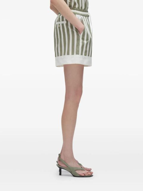 3.1 Phillip Lim striped drawstring shorts - Green