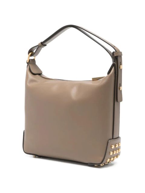 Tod's medium studded leather bucket bag - Brown