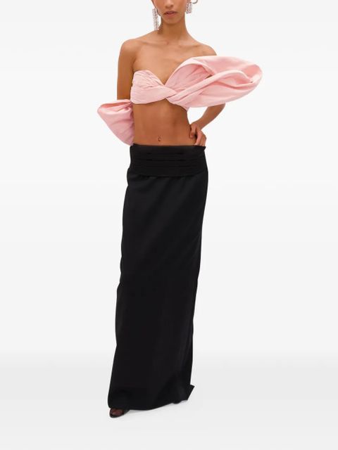 AREA knotted taffeta bandeau top - Pink - zdjęcie produktu nr 2