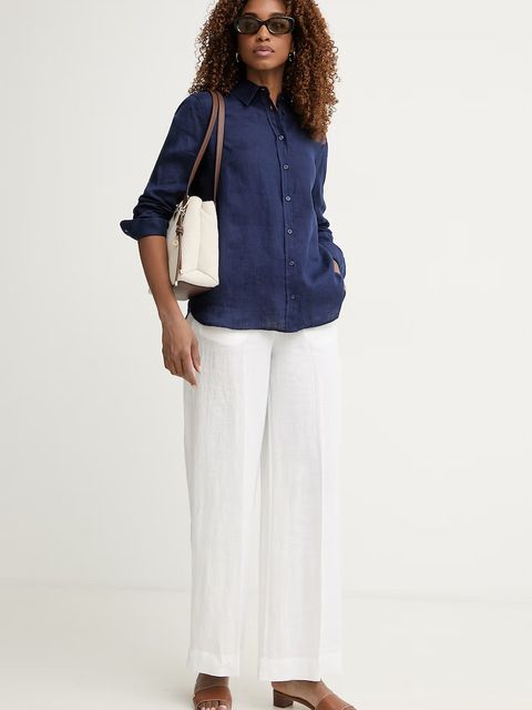 United Colors of Benetton koszula damska lniana - zdjęcie produktu nr 1