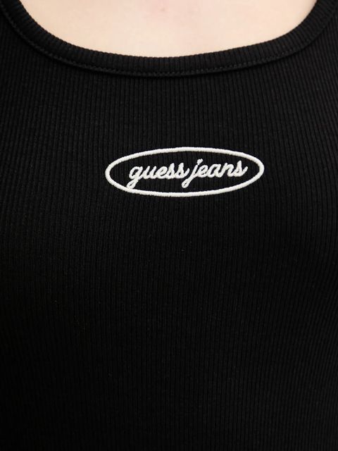 Guess Jeans sukienka kolor czarny mini dopasowana W5YK0I KA0H1