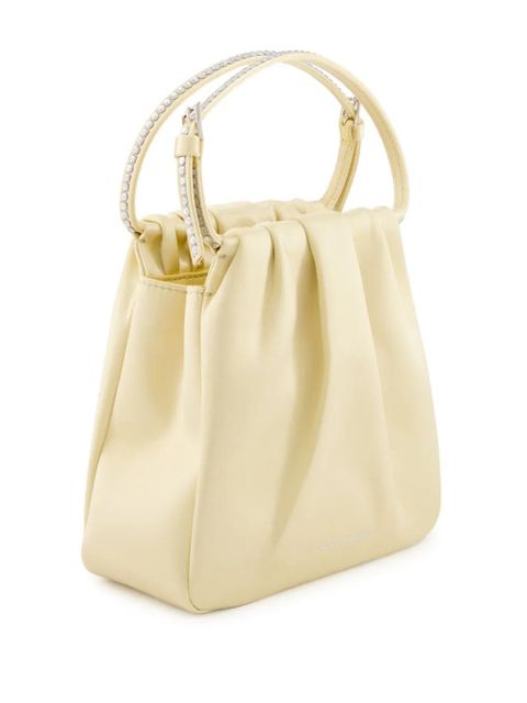 Amina Muaddi Vittoria Crystal satin tote bag - Neutrals