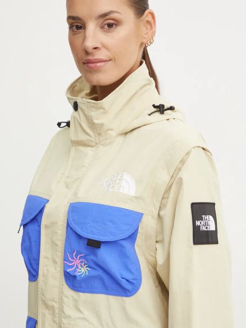 The North Face kurtka TNF x Yinka Ilori damska kolor beżowy przejściowa NF0A89GC3X41