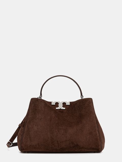 Tory Burch torebka zamszowa Eleanor Suede kolor brązowy 174278.203 - zdjęcie produktu nr 1