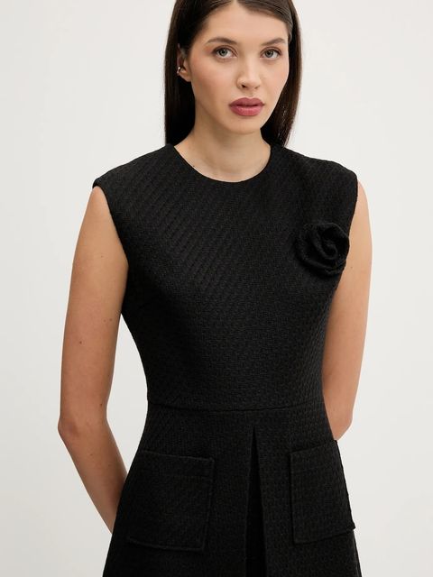 HUGO sukienka kolor czarny mini rozkloszowana 50542626