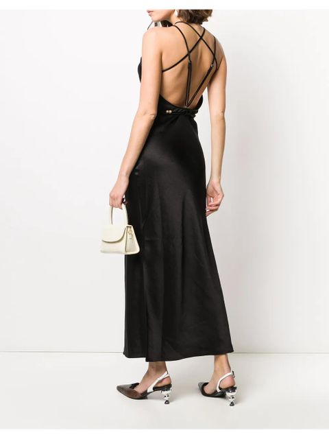 Nanushka Narita laced back slip dress - Black - zdjęcie produktu nr 2
