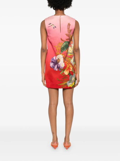 ALEMAIS Inez ombre floral mini dress - Pink