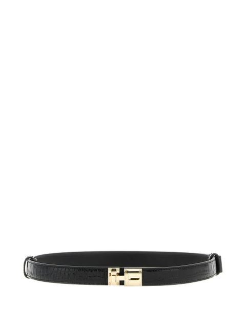 TOM FORD croc-print metal buckle belt - Black - zdjęcie produktu nr 1