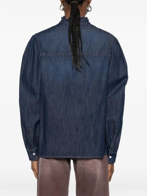 TWINSET ruffled long-sleeve shirt - Blue