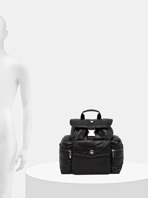 Guess plecak damski kolor czarny mały gładki V5BZ13 WF820