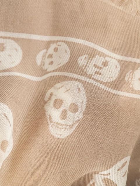 Alexander McQueen Skull-print scarf - Neutrals