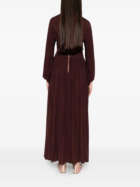 ZIMMERMANN Luna pleated long-sleeve dress - Red