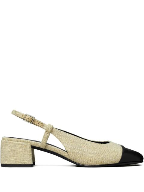 Tory Burch 45mm sling back heeled pumps - Neutrals - zdjęcie produktu nr 1