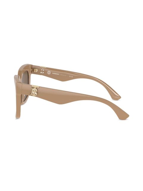 Burberry Eyewear monogram-plaque wayfarer sunglasses - Neutrals