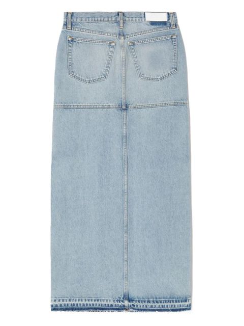 RE/DONE side-slit denim maxi skirt - Blue
