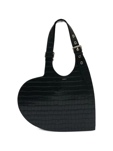 Coperni Croco heart tote shoulder bag - Black - zdjęcie produktu nr 1