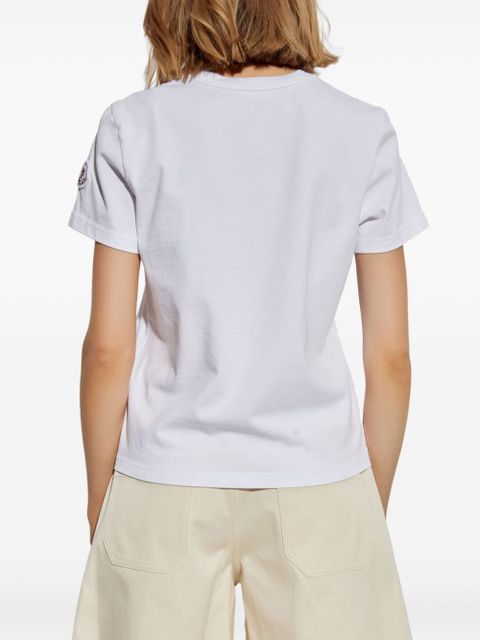 Moncler logo-embroidered T-shirt - White