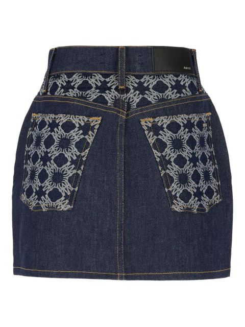 AMIRI MA Quad monogram-print skirt - Blue