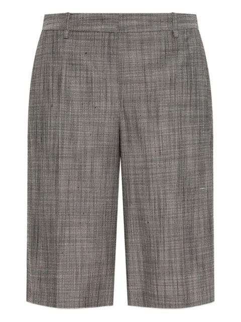 Jil Sander pleated silk shorts - Grey - zdjęcie produktu nr 1