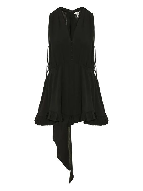 Chloé V-neck ruffled playsuit - Black - zdjęcie produktu nr 1