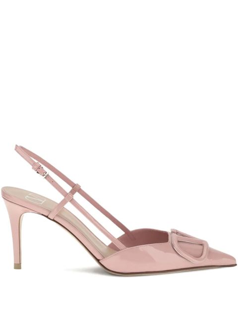 Valentino Garavani 80mm V-logo signature slingback pumps - Pink - zdjęcie produktu nr 1