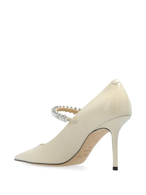 Jimmy Choo 85mm Bing leather pumps - Neutrals