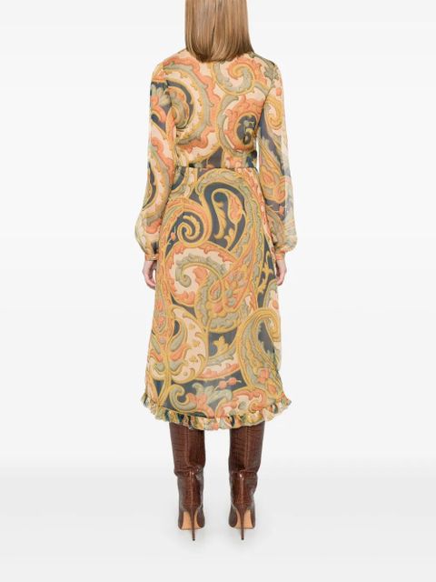ETRO paisley-print midi dress - Neutrals