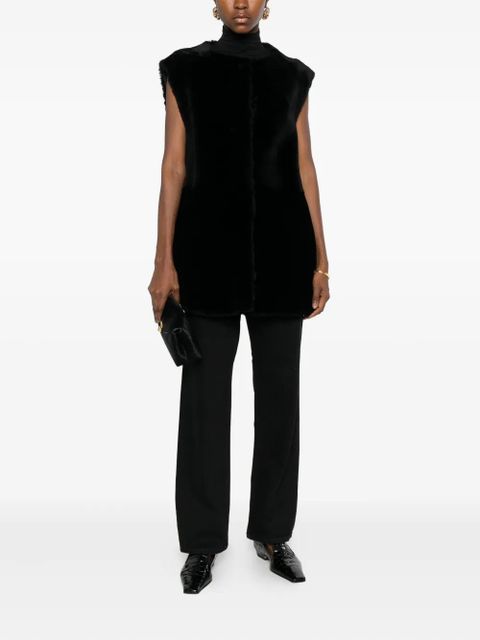 TOTEME shearling vest - Black - zdjęcie produktu nr 2