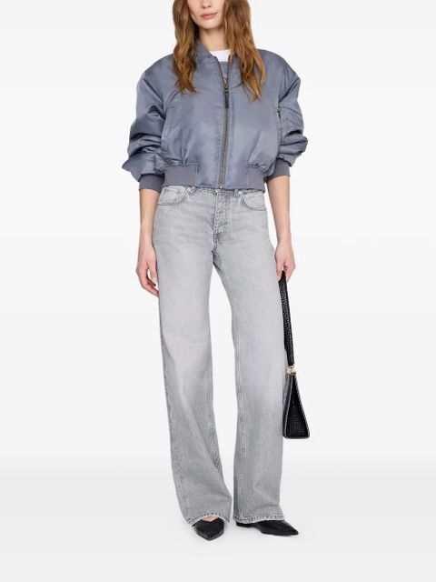 ANINE BING zip-up bomber jacket - Blue