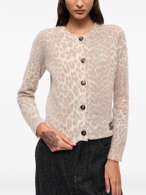 GANNI leopard-printed cardigan - Neutrals - zdjęcie produktu nr 1