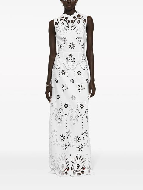 Dolce & Gabbana cut-out stretch-cotton maxi dress - White