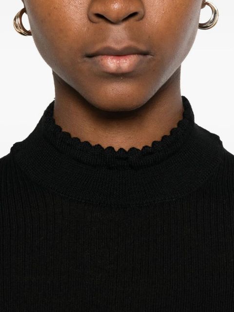 Cecilie Bahnsen ruffled sweater - Black