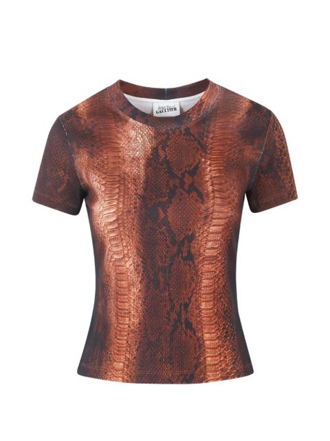 Jean Paul Gaultier python-print T-shirt - Brown - zdjęcie produktu nr 1