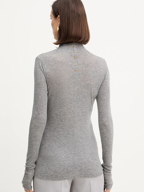 Elisabetta Franchi sweter z dodatkiem wełny damski kolor szary lekki MD61B56E2