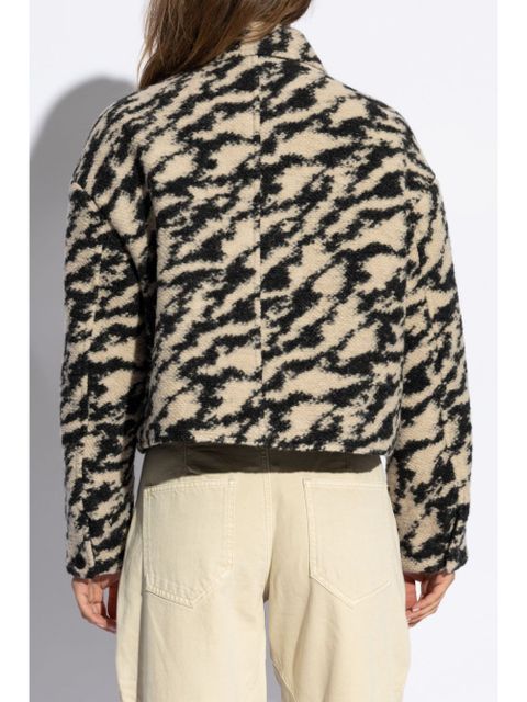 MARANT ÉTOILE Ferida zebra-print coat - Neutrals