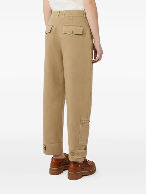 Weekend Max Mara zip-pocket cotton trousers - Neutrals