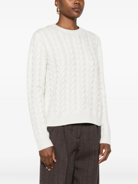 Max Mara cable-knit sweater - White