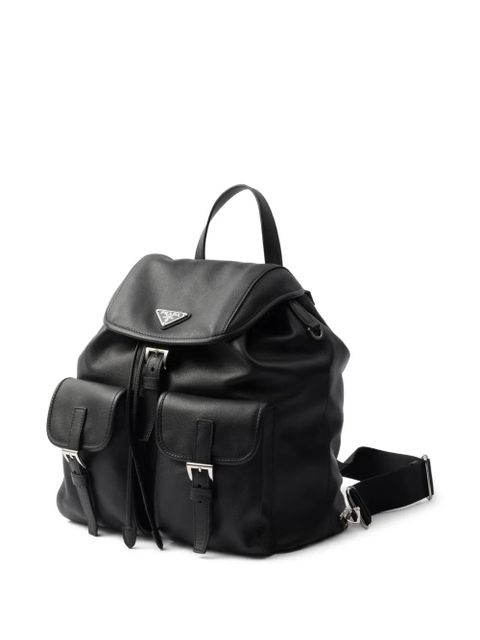 Prada medium leather backpack - Black