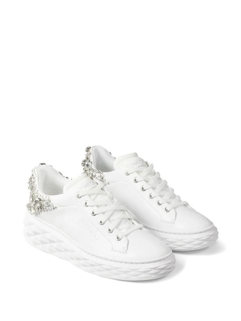 Jimmy Choo Diamond Maxi crystal-embellished sneakers - White - zdjęcie produktu nr 2