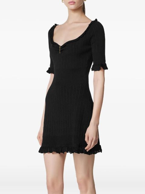 Versace Medusa Safety Pin ribbed-knit mini dress - Black - zdjęcie produktu nr 2