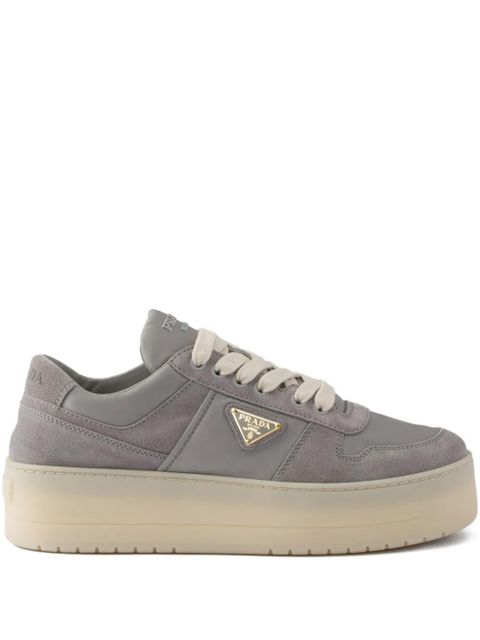 Prada Downtown Bold suede platform sneakers - Grey - zdjęcie produktu nr 1