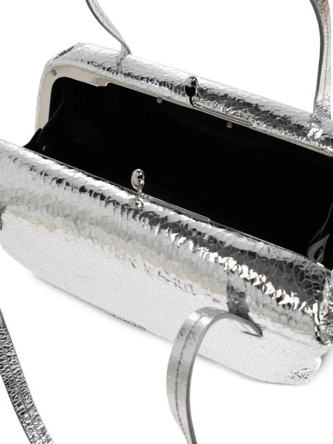 Jil Sander textured leather shoulder bag - Silver - zdjęcie produktu nr 2