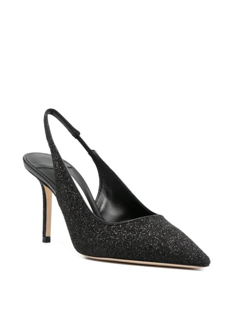 Jimmy Choo Love pointed glitter slingback pumps - Black - zdjęcie produktu nr 2